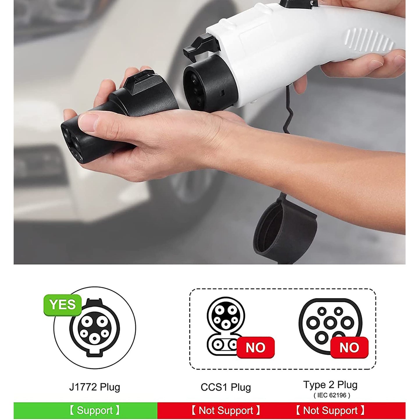 EV Charger Adapter For J1772 to Tesla charge